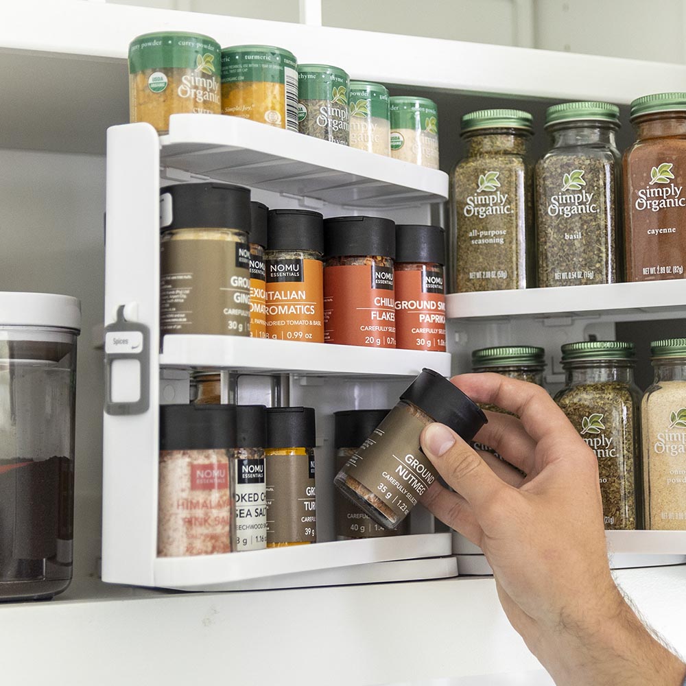  Cabinet Caddy SNAP! Sliding Spice Rack Organizer for
